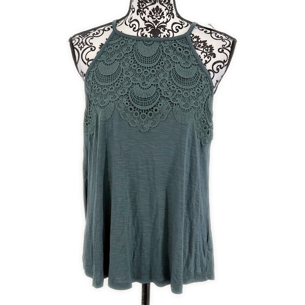 Maurices Green Crochet Halter Top Soft Girl Boho Naturecore
, M